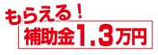 もらえる補助金13000円