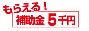 もらえる補助金5000円