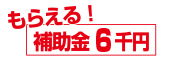 もらえる補助金6000円